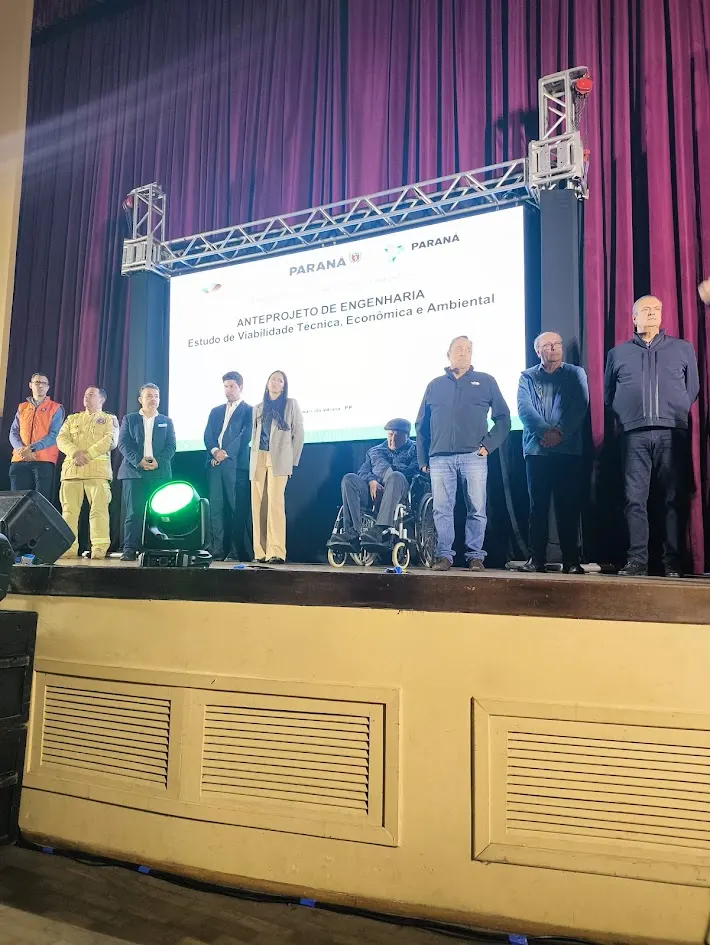 Projeto para minimizar enchentes em União da Vitória é apresentado em evento no Cine Teatro Luz