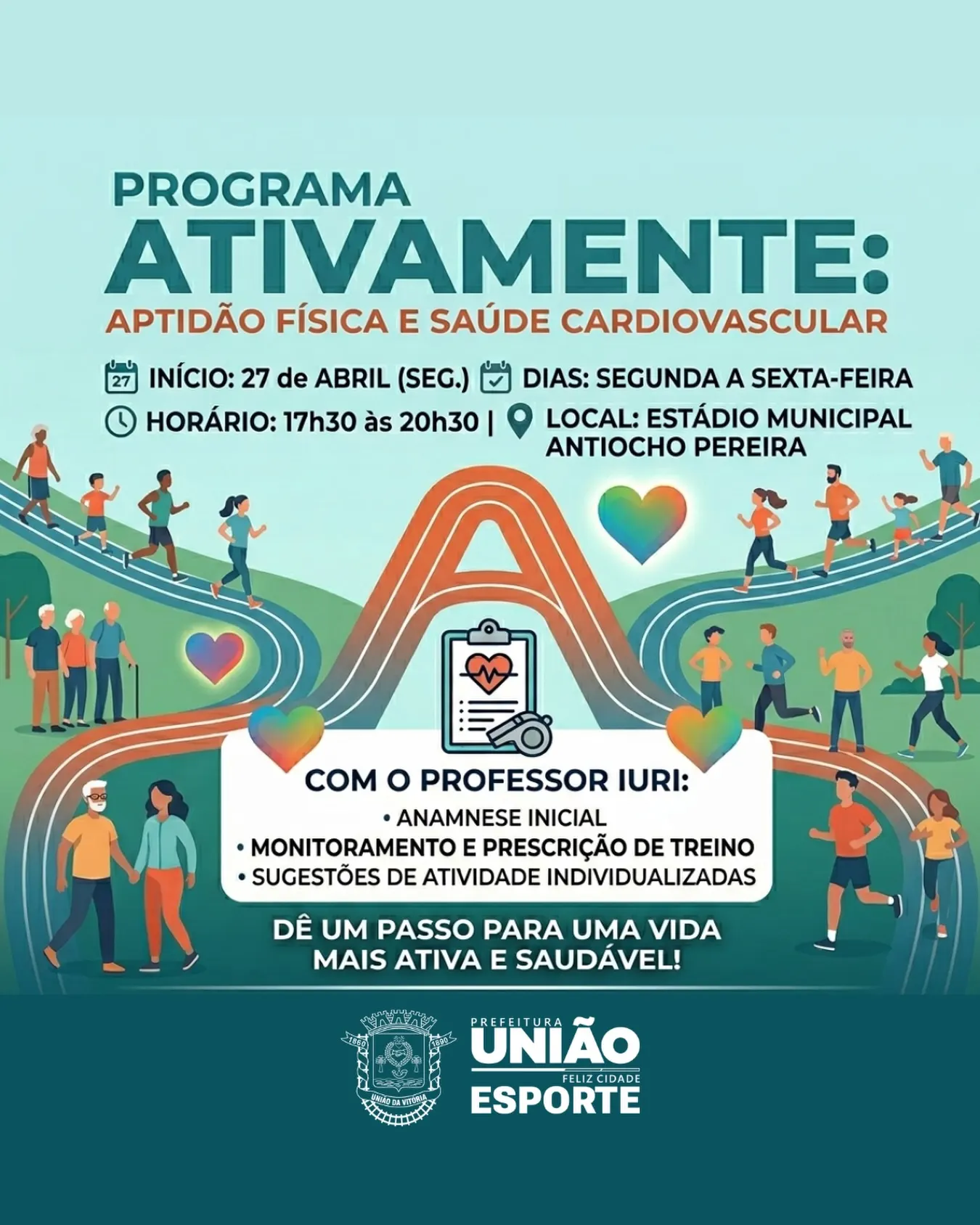 Saia do sedentarismo com segurança: vem aí o Programa AtivaMente em União da Vitória