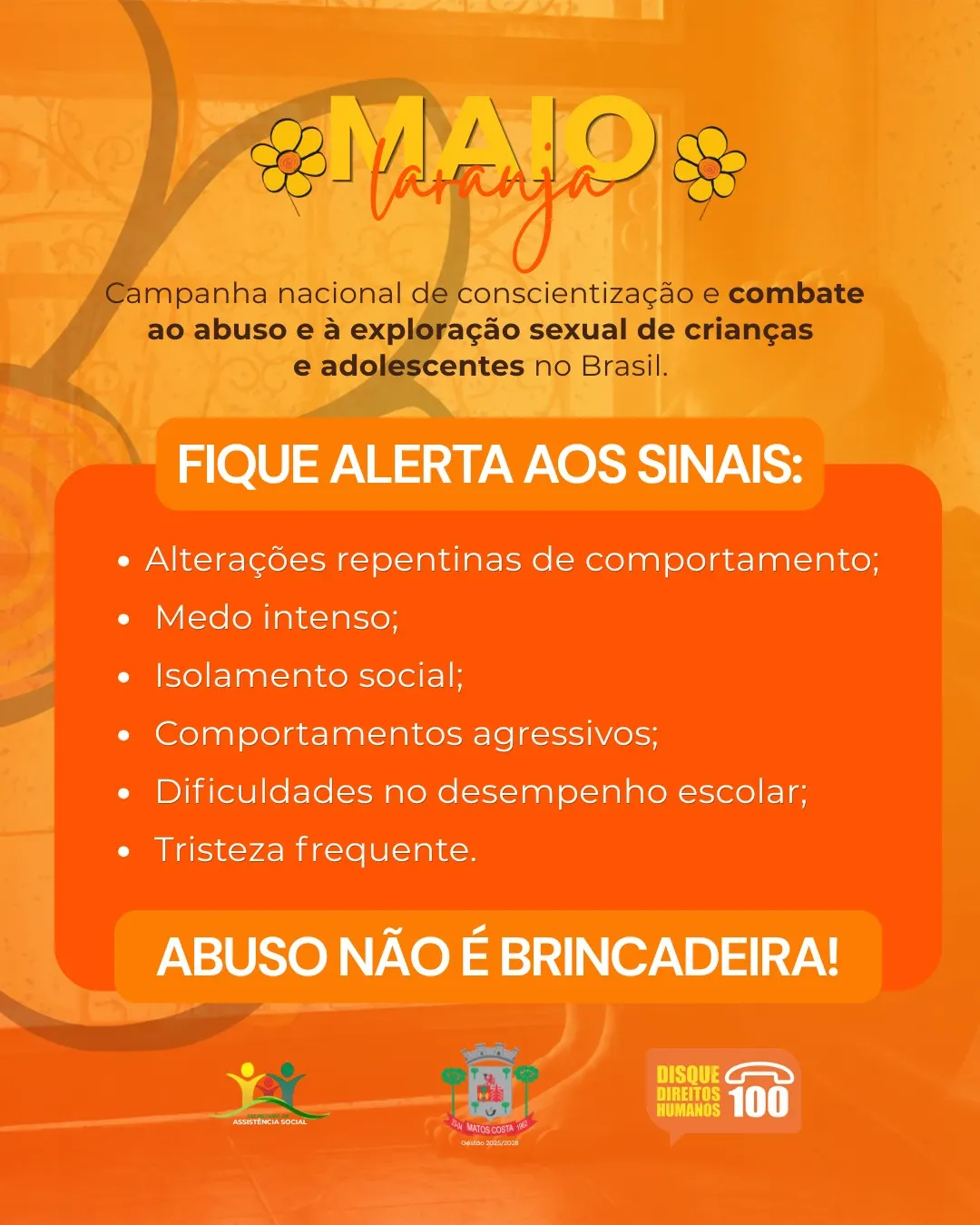 Maio Laranja reforça conscientização e combate ao abuso e exploração sexual infantil 