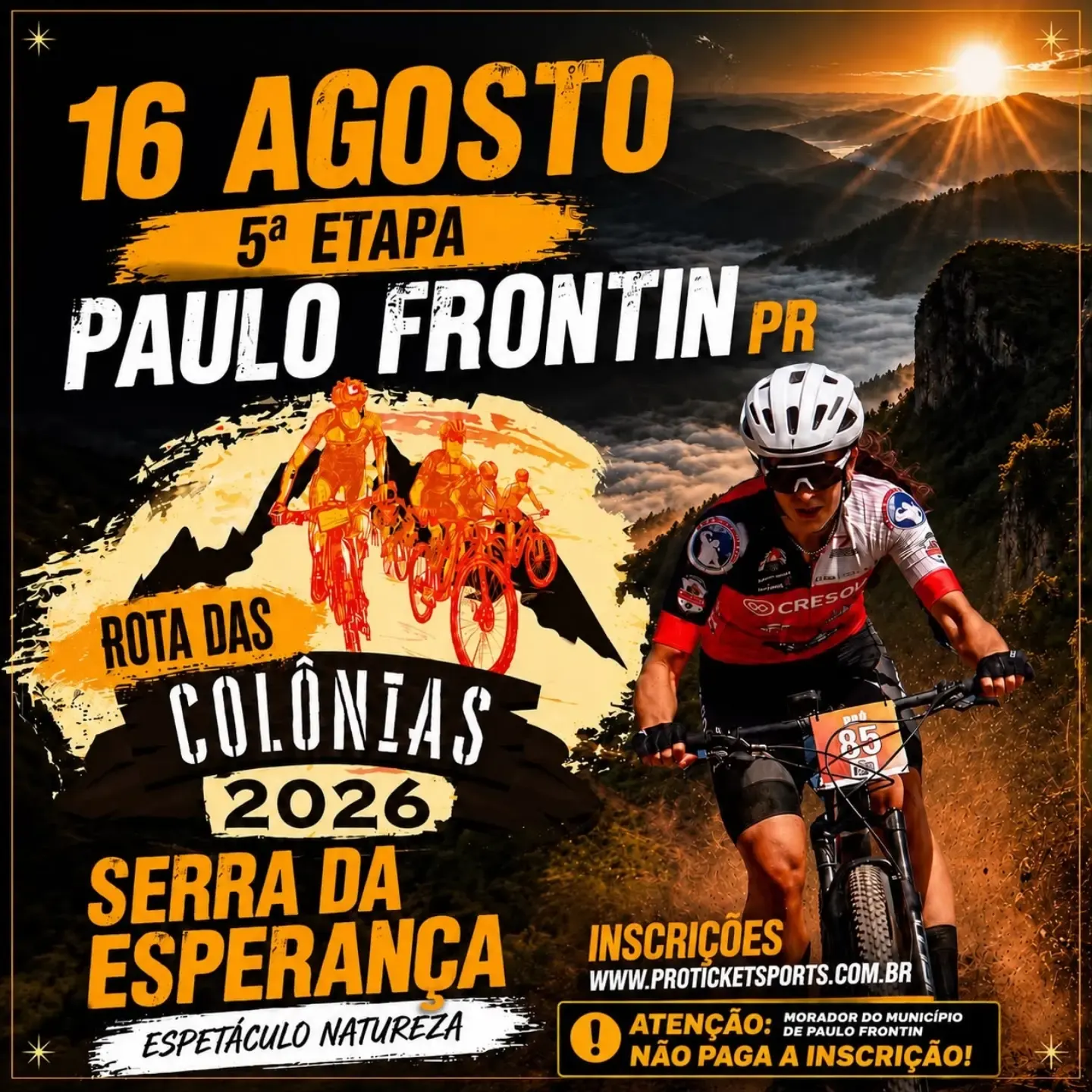 Paulo Frontin recebe 5ª etapa da Rota das Colônias 2026 no dia 16 de agosto