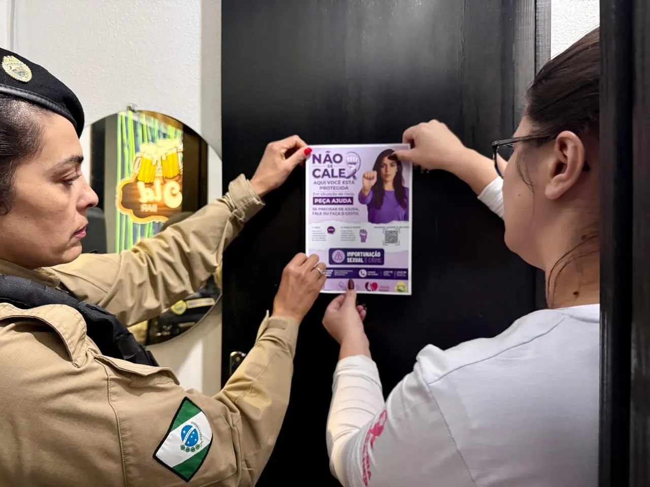 Campanha Não se Cale orienta estabelecimentos sobre proteção às mulheres em União da Vitória 