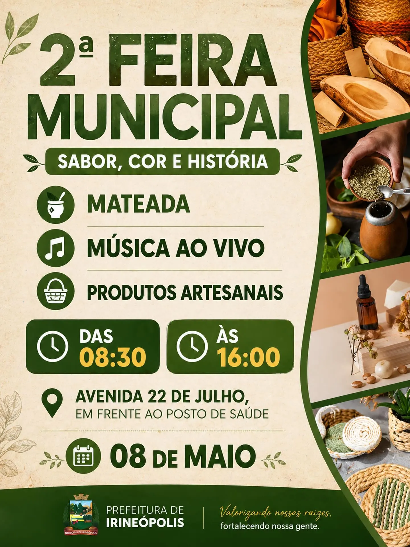 Feira Municipal valoriza cultura, gastronomia e produção local em Irineópolis