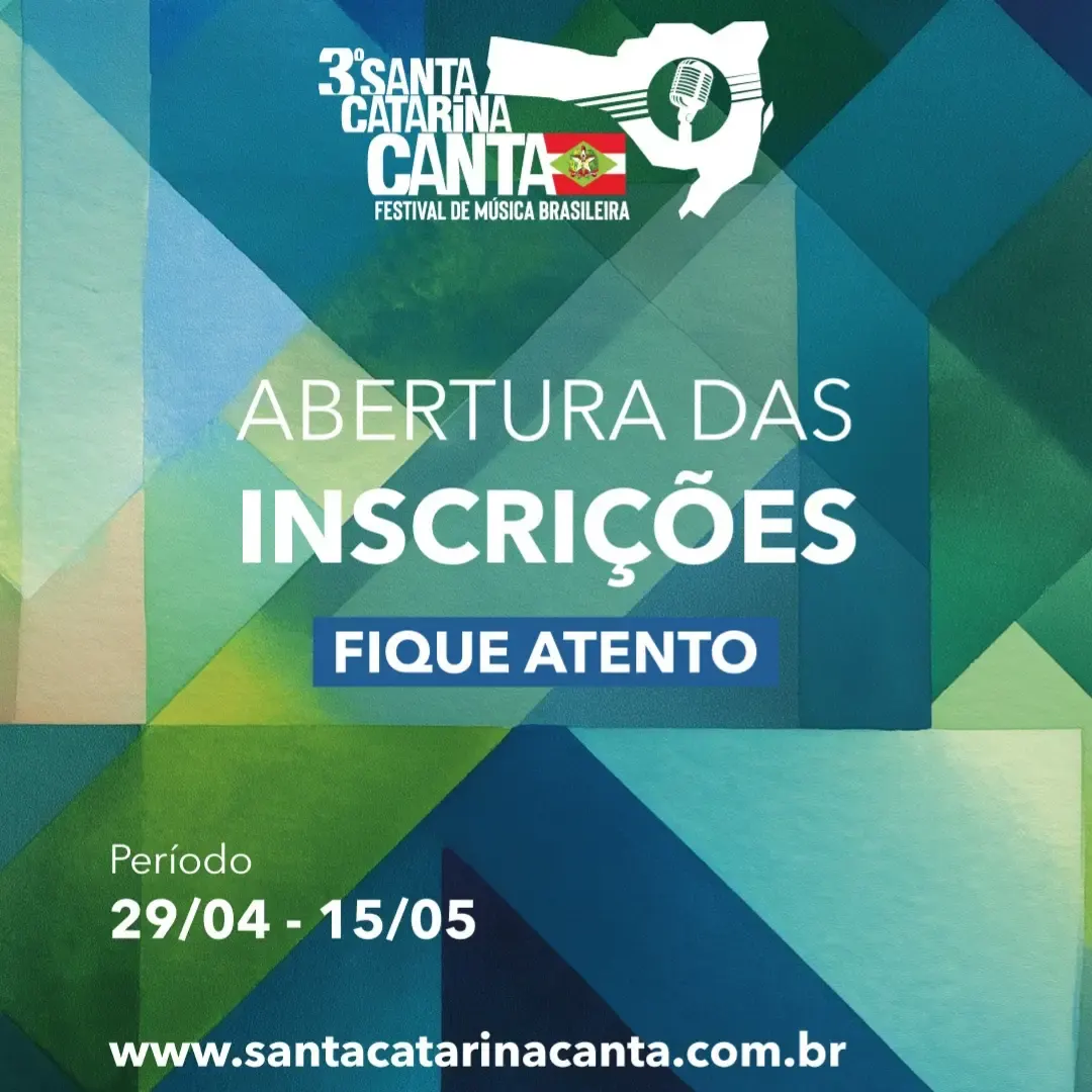 Festival Santa Catarina Canta abre inscrições para edição 2026 