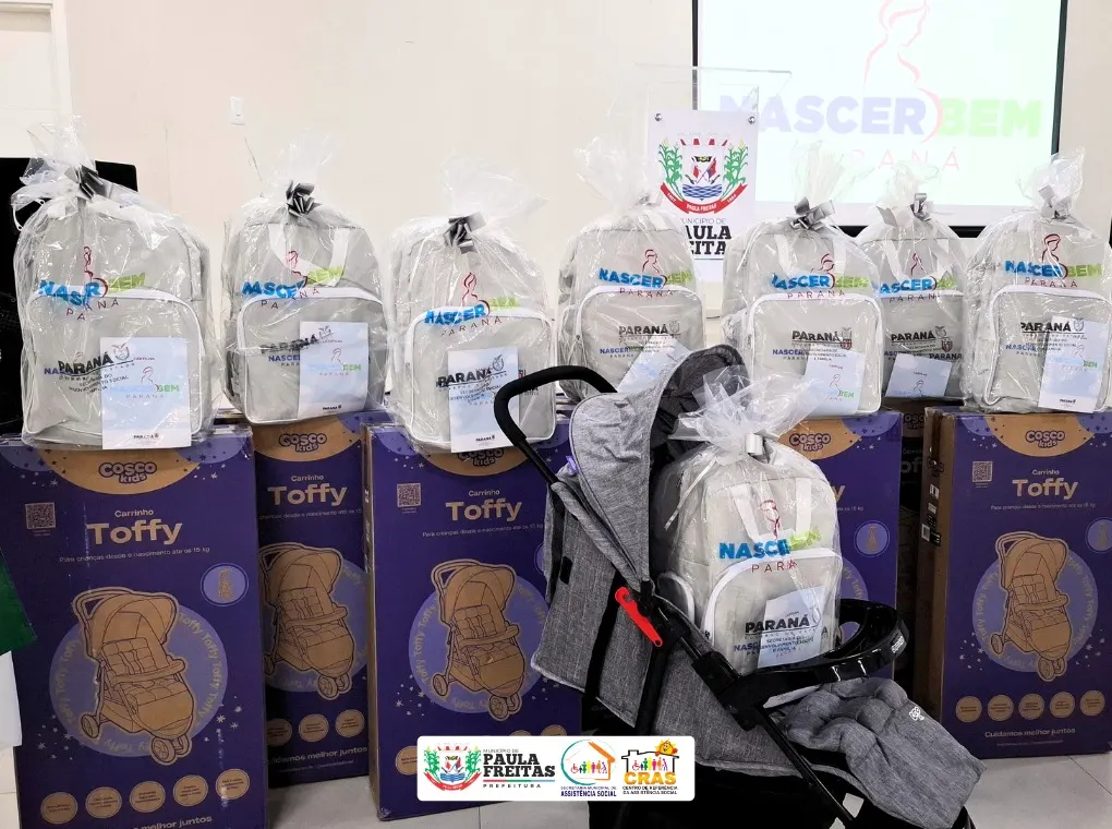 Paula Freitas recebe kits do programa Bem Nascer Paraná