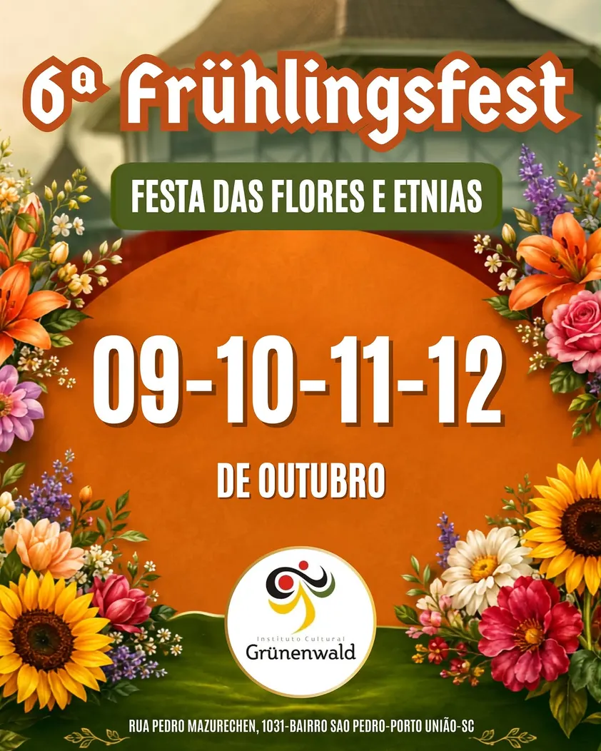 6ª Frühlingsfest promete quatro dias de cultura e tradição alemã em Porto União 
