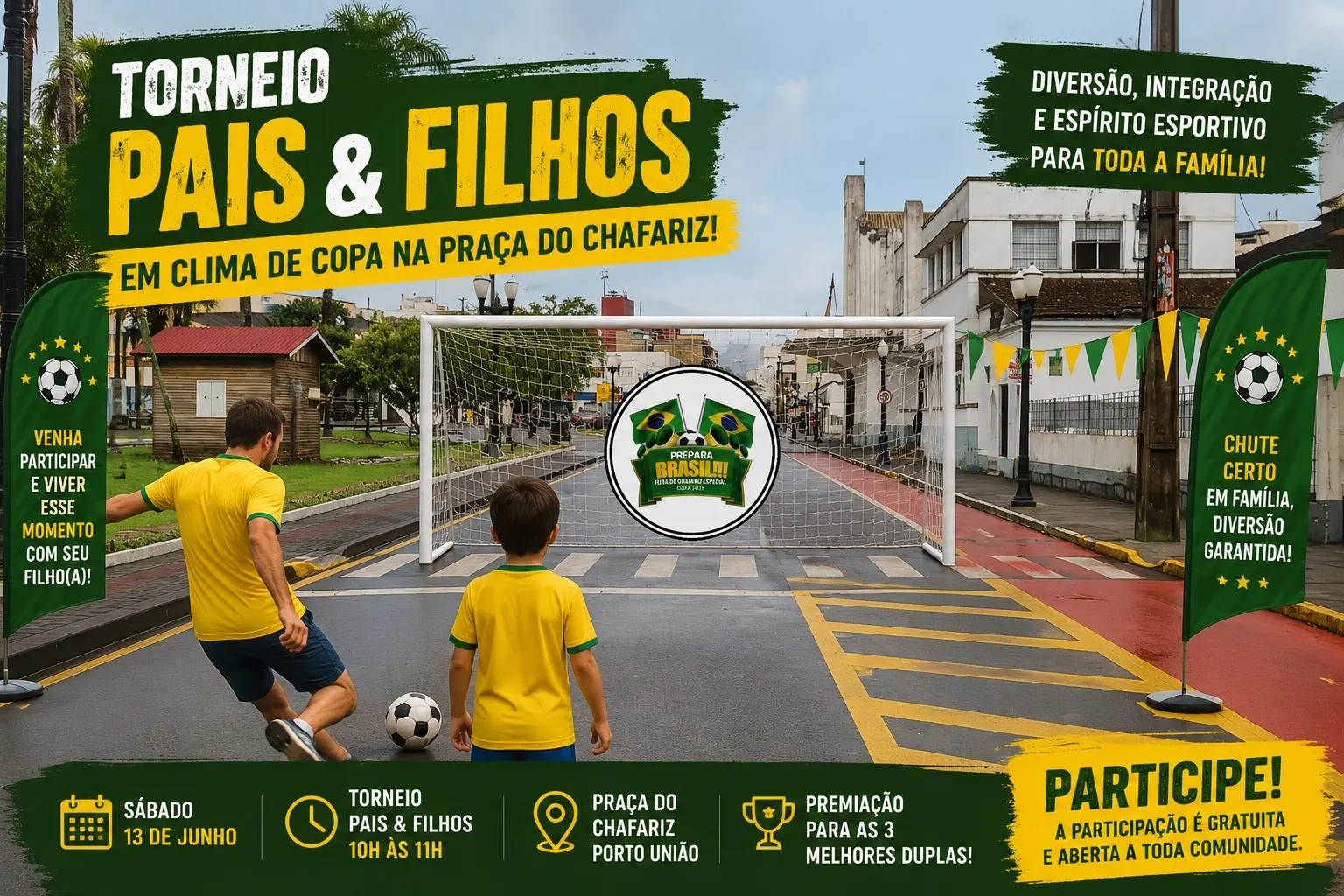 Torneio Pais &amp; Filhos resgata espírito das antigas ruas de lazer em Porto União