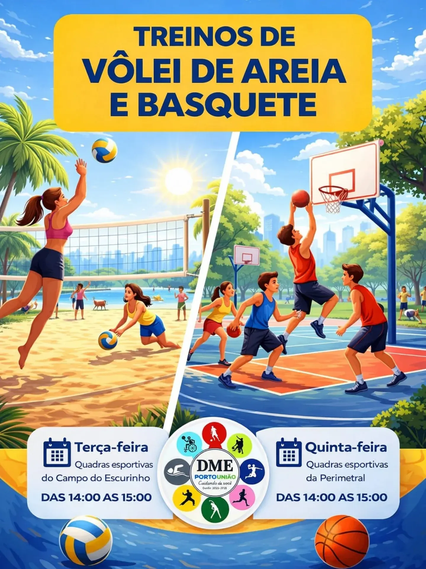 DME lança novo projeto esportivo com atividades em dois pontos da cidade