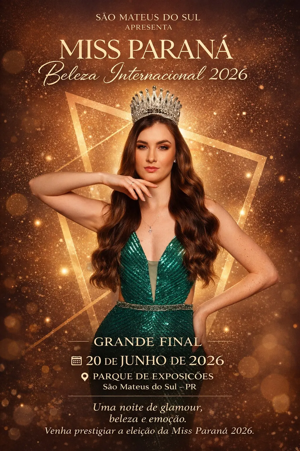 São Mateus do Sul será palco da grande final do Miss Paraná Beleza Internacional 2026
