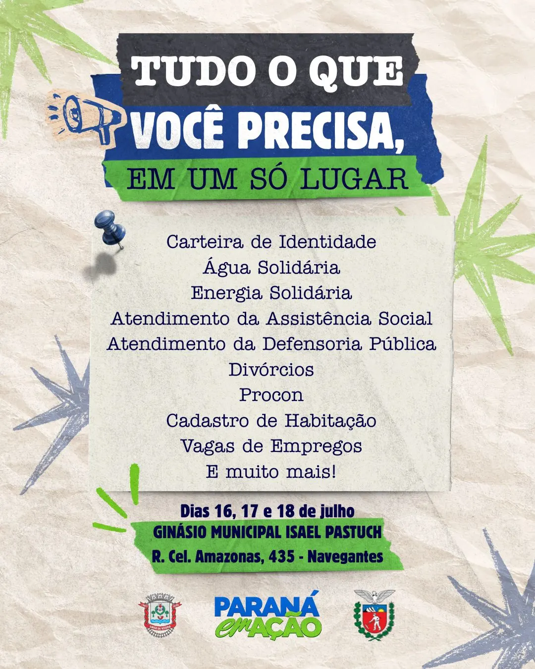 União da Vitória recebe o Paraná em Ação com mais de 30 serviços gratuitos