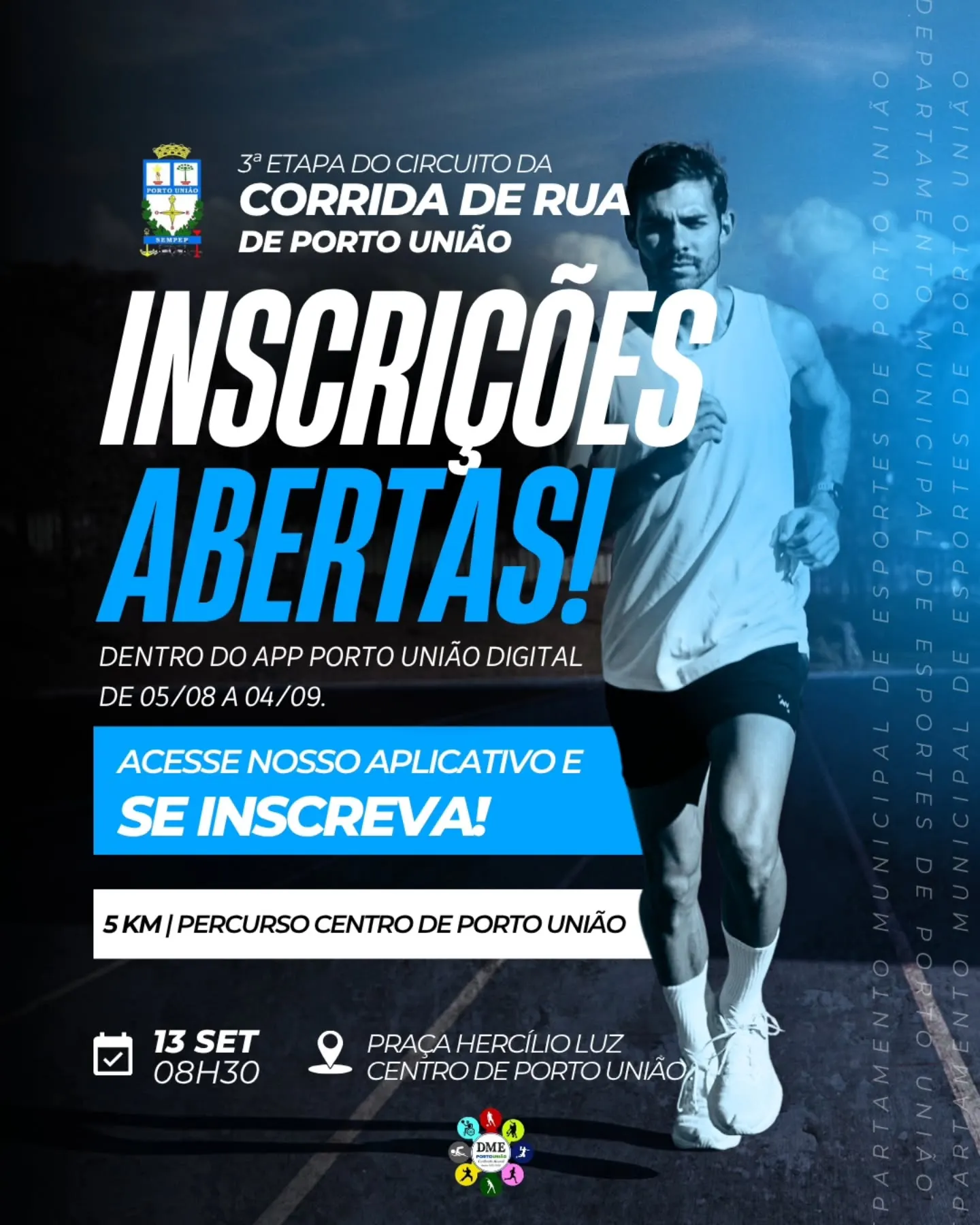 Porto União recebe 3ª etapa do Circuito de Corrida de Rua em setembro 