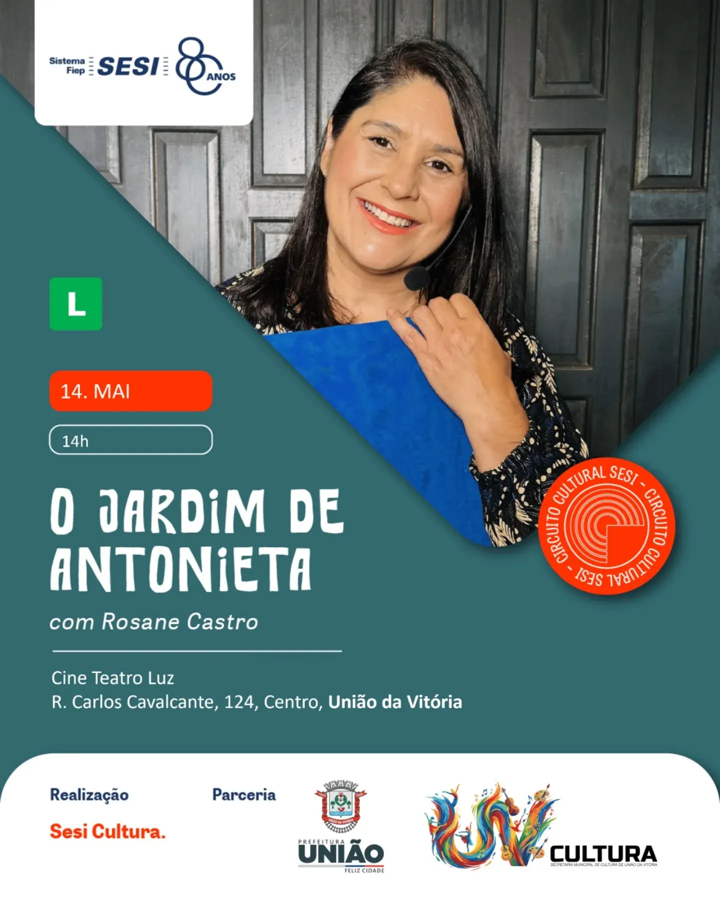 Circuito Cultural SESI Traz Espetáculo “O Jardim de Antonieta” Para União da Vitória 