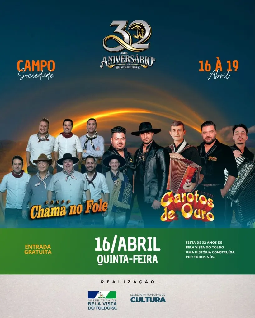 Bela Vista do Toldo celebra 32 anos com quatro dias de festa