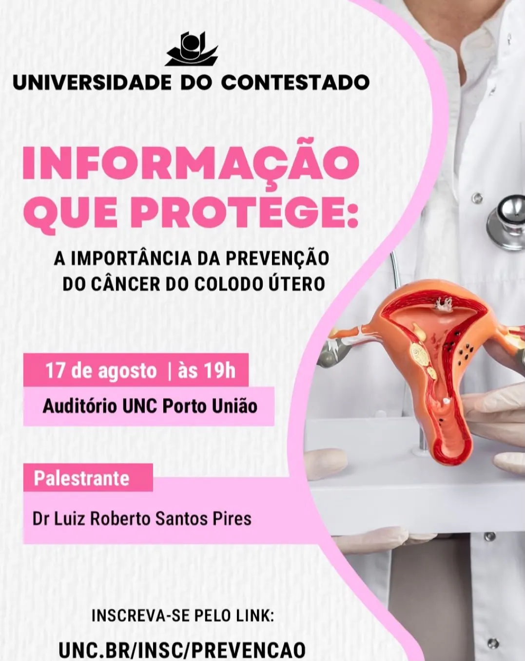 UNC promove palestra sobre prevenção do câncer do colo do útero 