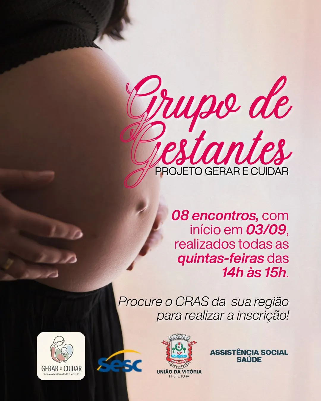 Prefeitura de União da Vitória abre inscrições para a segunda turma do projeto Gerar e Cuidar