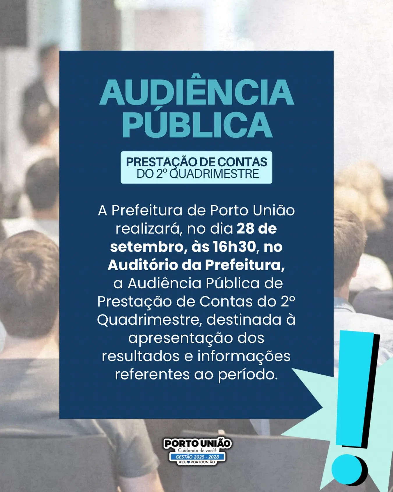 Porto União realiza audiência pública para prestação de contas do 2º quadrimestre 