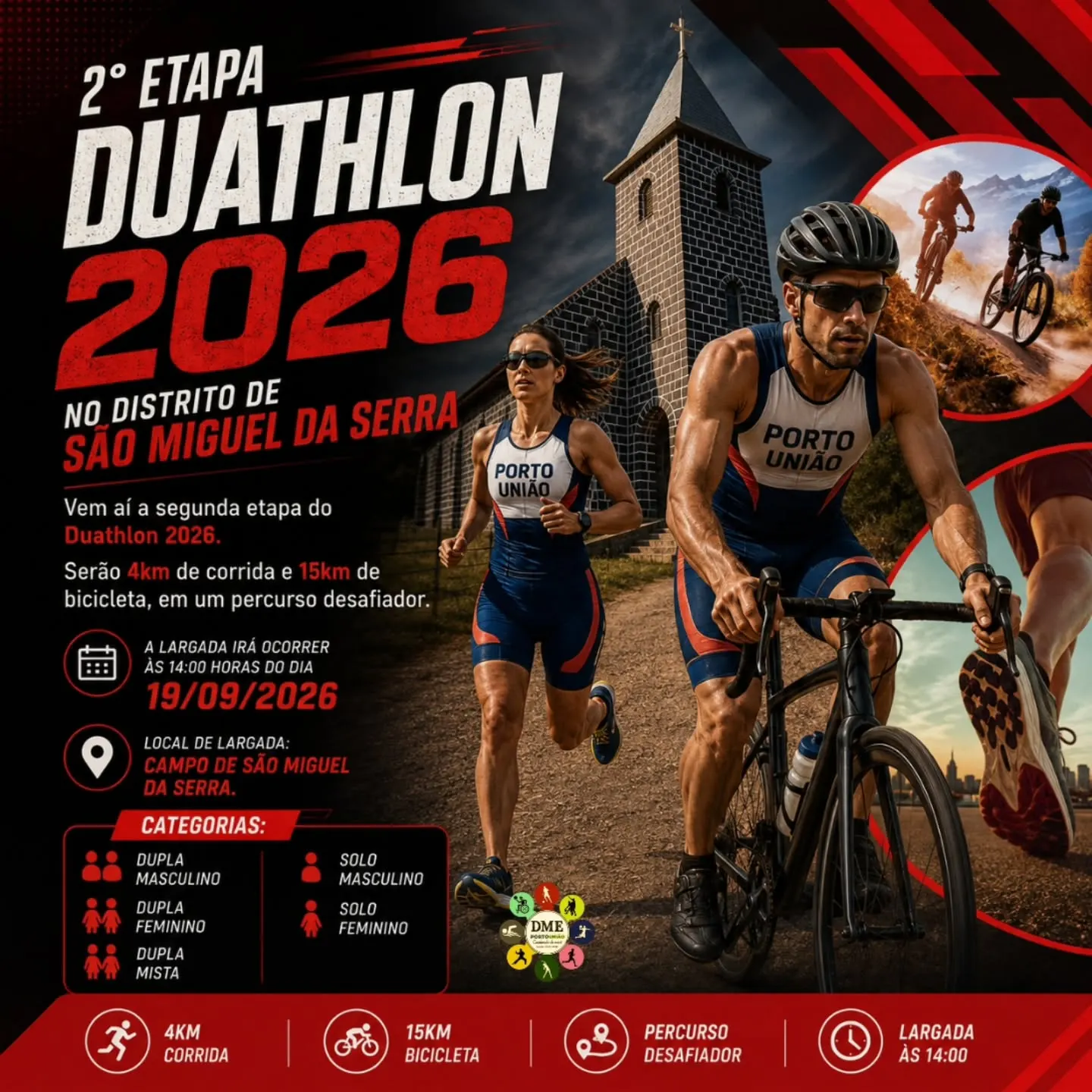 Duathlon 2026 terá segunda etapa no distrito de São Miguel da Serra 