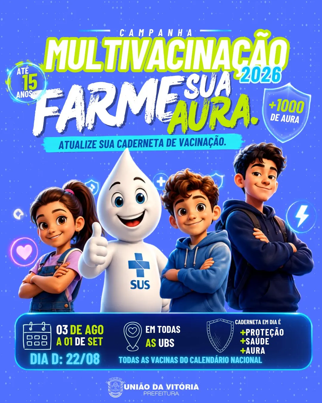 Campanha de Multivacinação 2026 já está em andamento em União da Vitória 