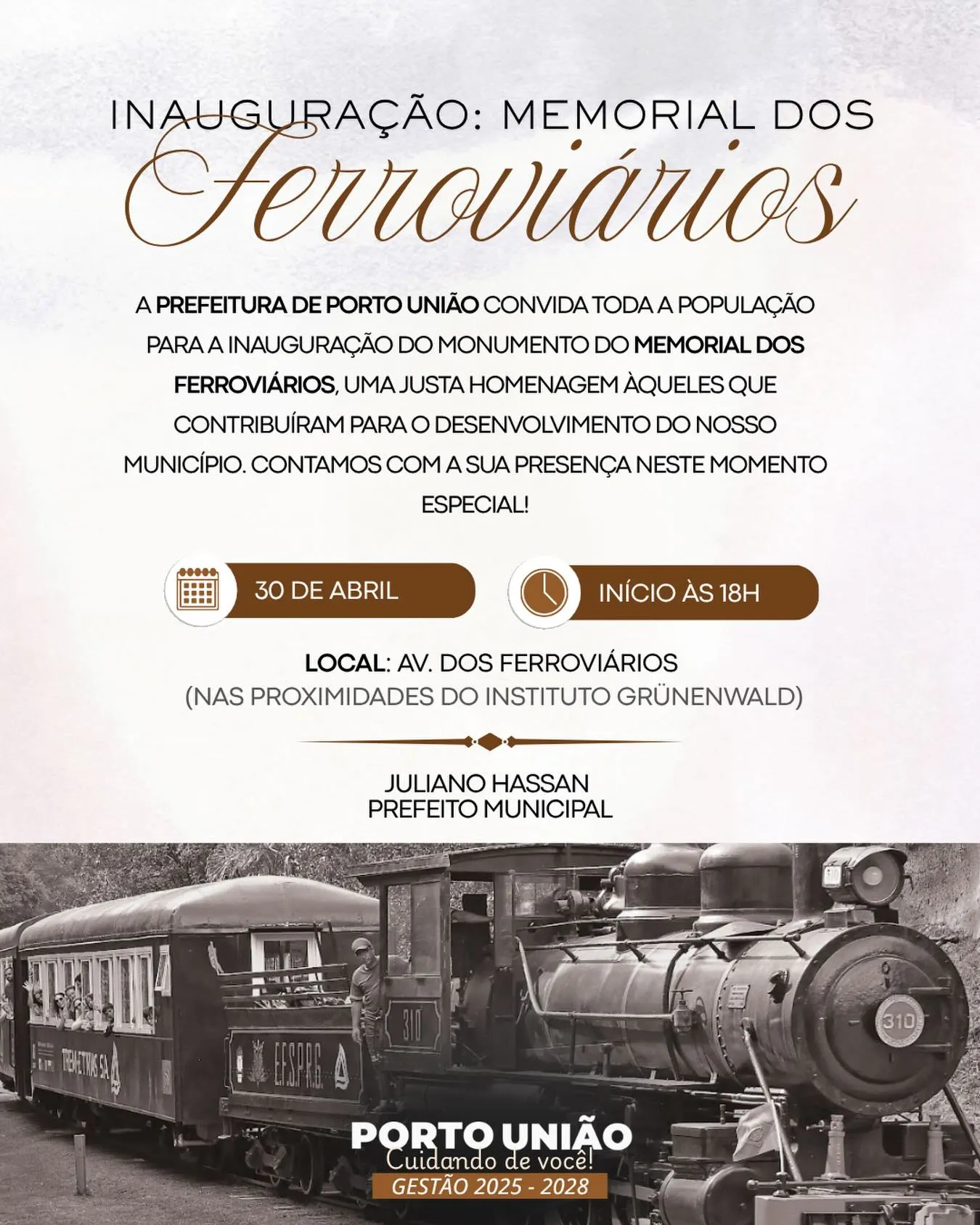 Memorial dos Ferroviários será inaugurado em Porto União