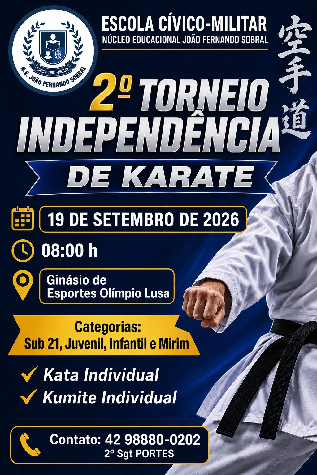 2º Torneio Independência de Karatê será realizado em Porto União 