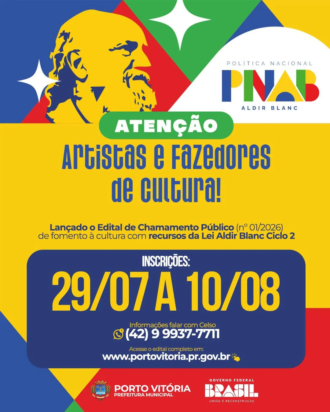 Porto Vitória abre inscrições para edital de fomento à cultura pela Lei Aldir Blanc 
