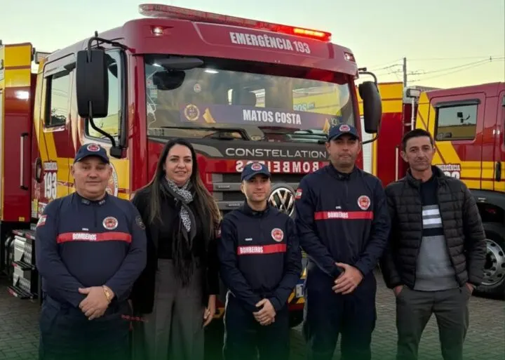 Matos Costa recebe novo caminhão para reforçar atendimento do Corpo de Bombeiros 