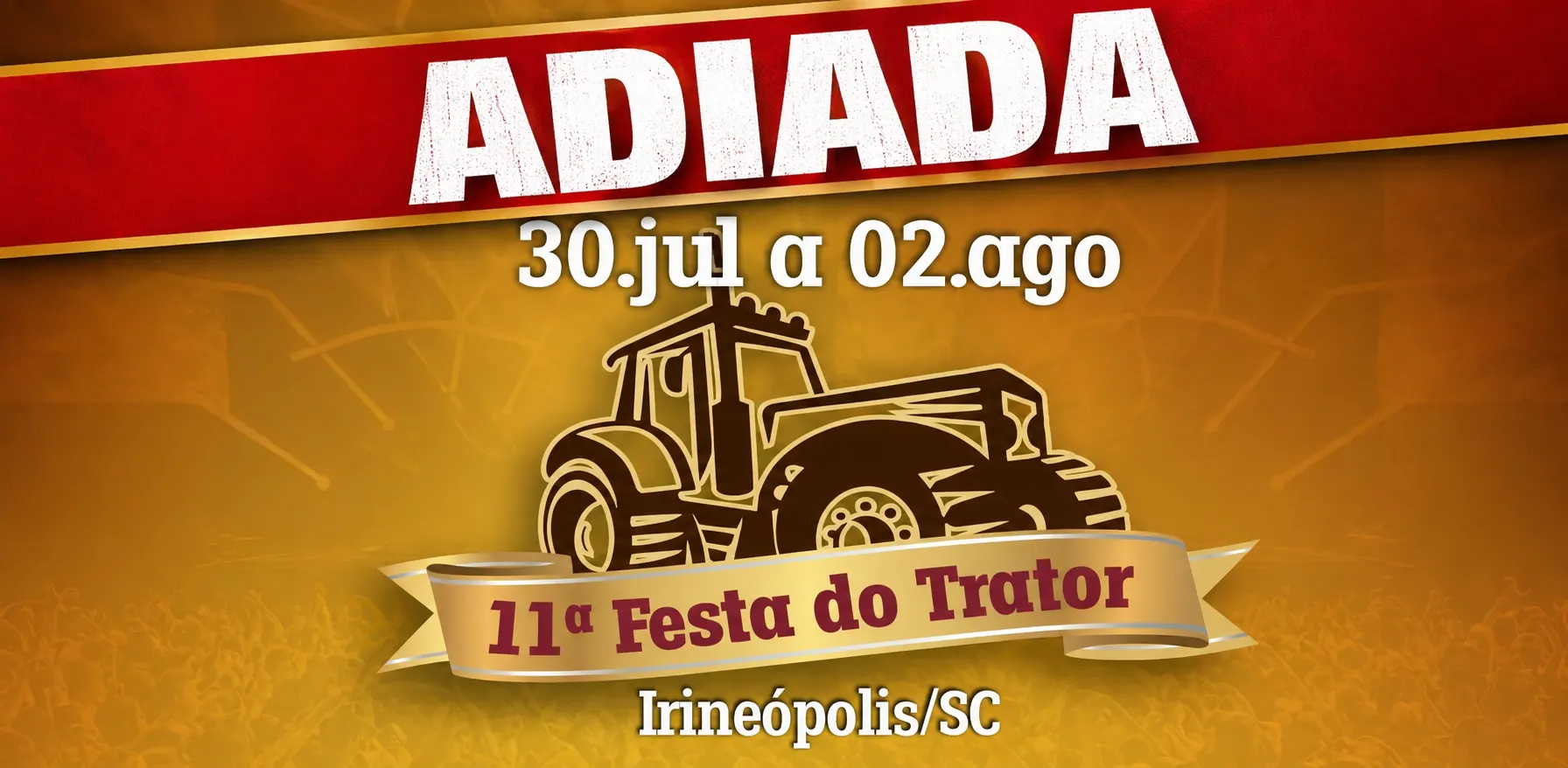 11ª Festa do Trator é adiada e aguarda definição de nova data 