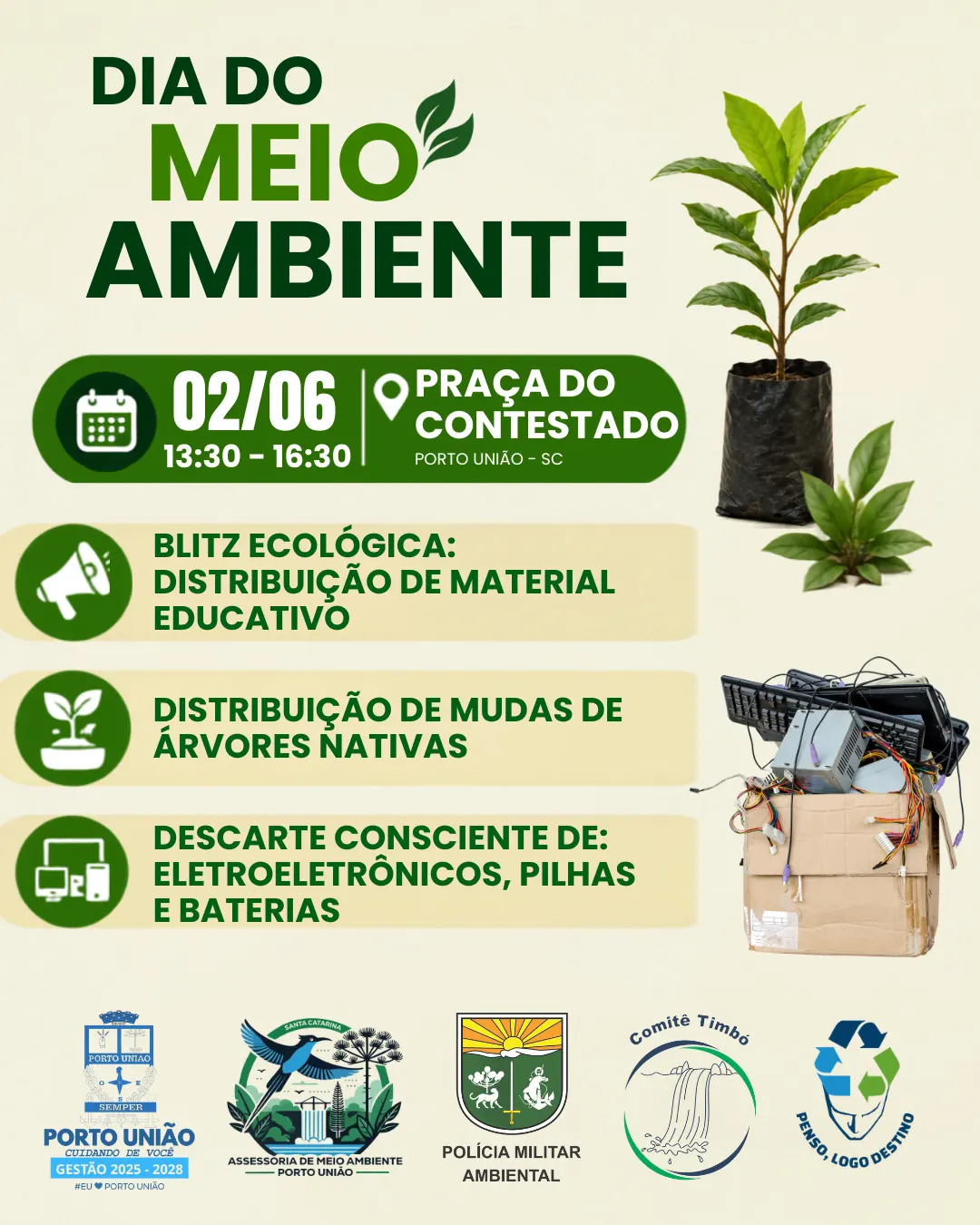 Prefeitura de Porto União realiza programação especial pelo Dia do Meio Ambiente 