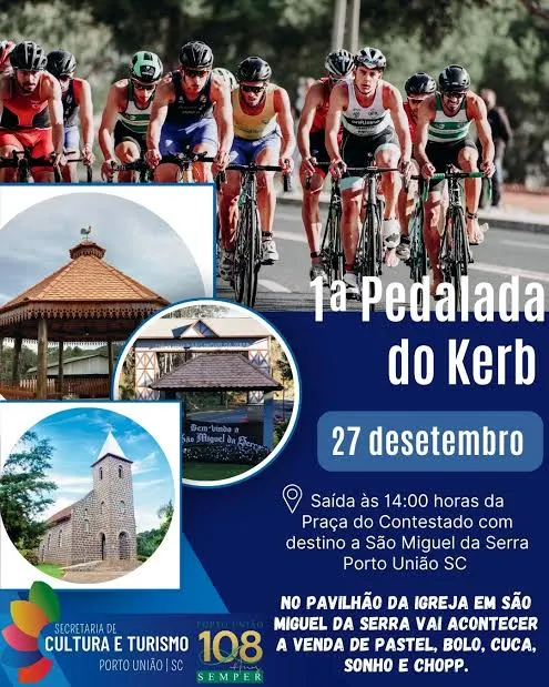 2ª Pedalada do Kerb une esporte, natureza e gastronomia em Porto União 