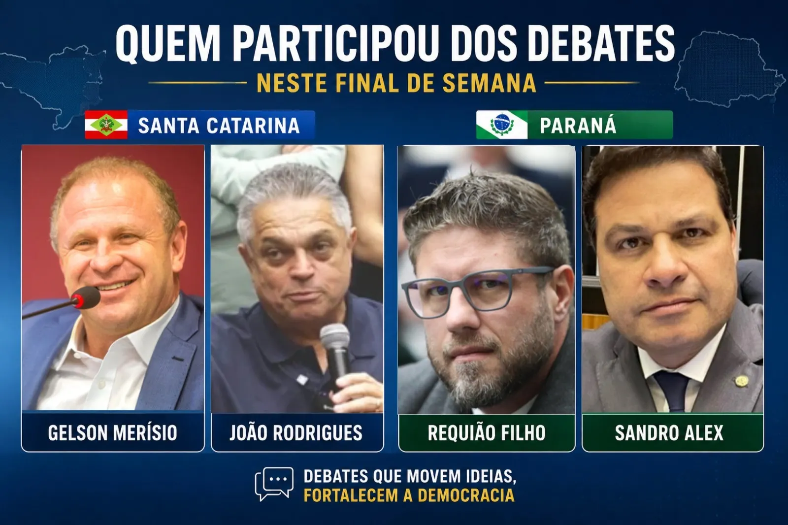 Paraná e Santa Catarina abrem a corrida eleitoral com debates marcados por ausências 