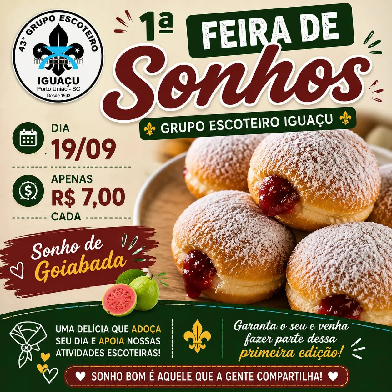 GEI prepara a 1ª Feira de Sonhos para ajudar na reforma da sede 