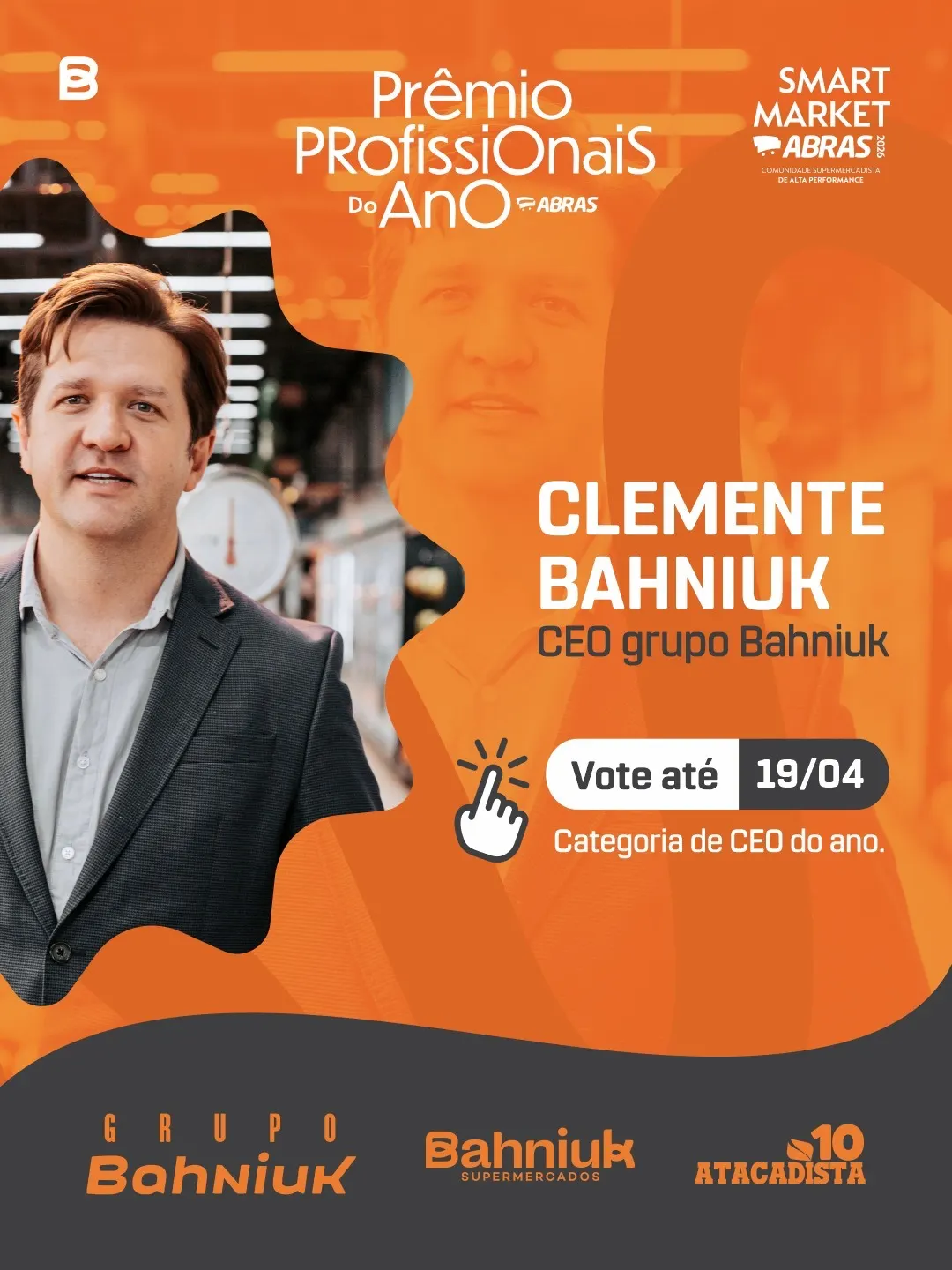 CEO Clemente Bahniuk é finalista em prêmio nacional da ABRAS 2026