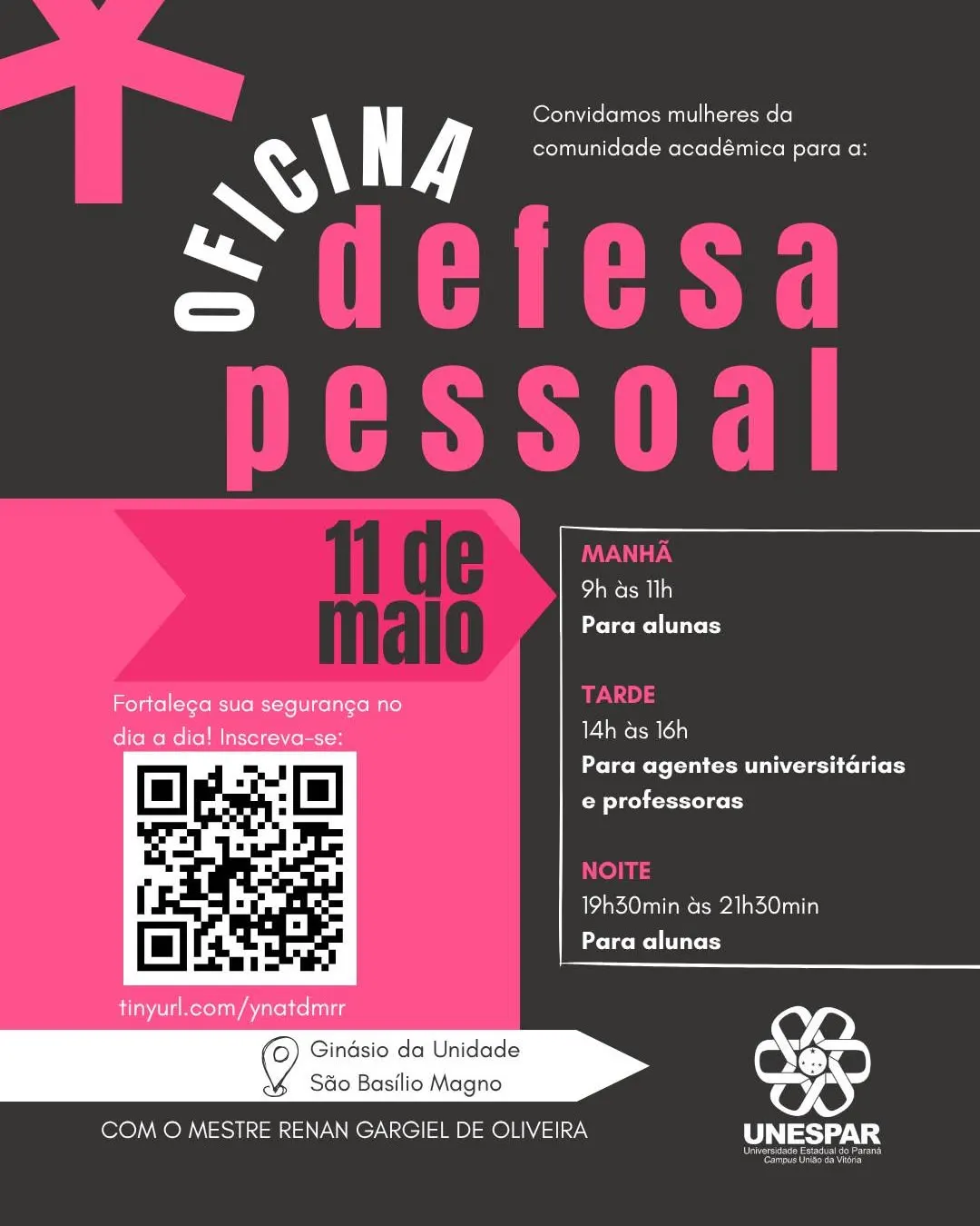 Unespar promove oficina de defesa pessoal para mulheres em União da Vitória