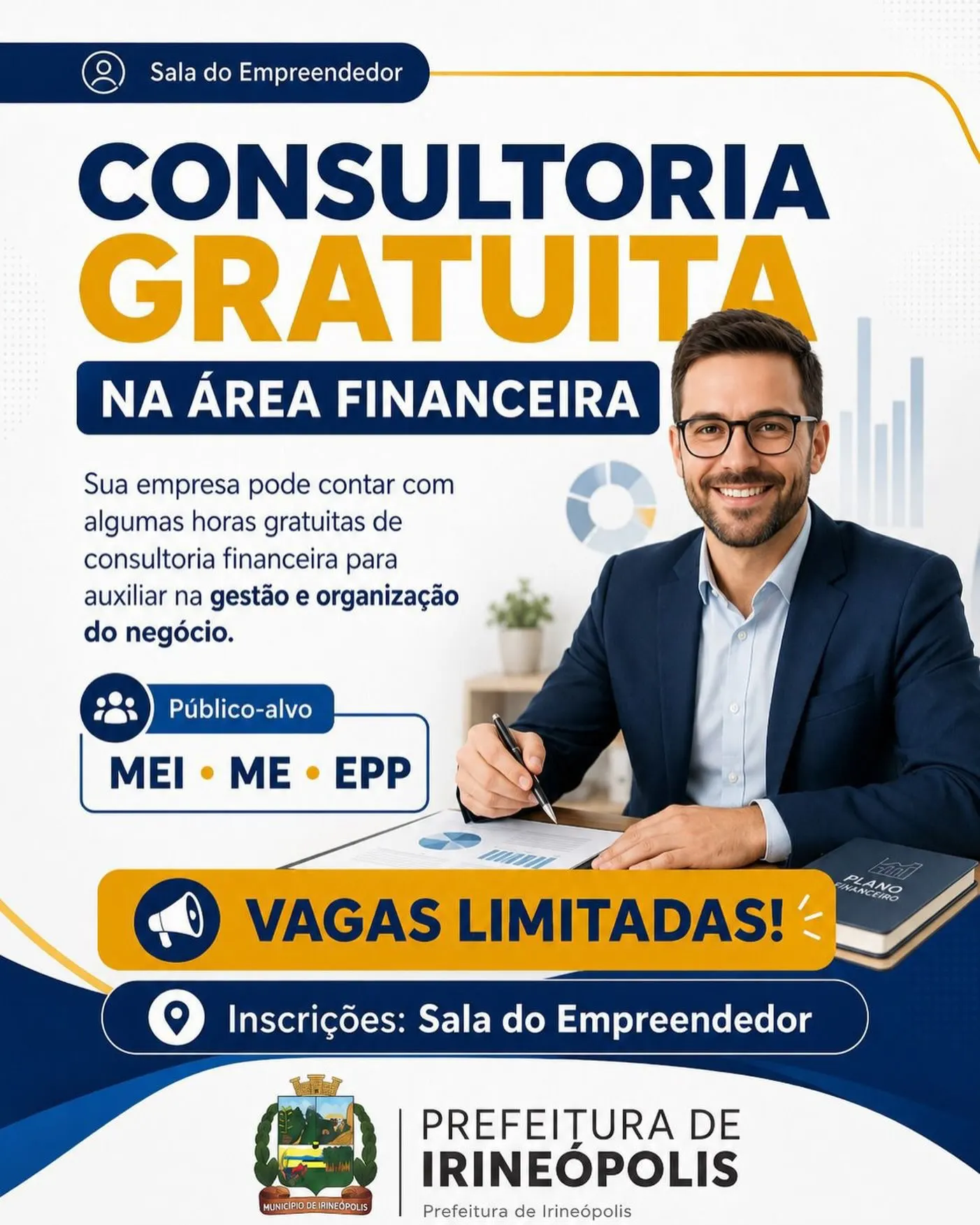 Sala do Empreendedor de Irineópolis oferece consultoria financeira gratuita