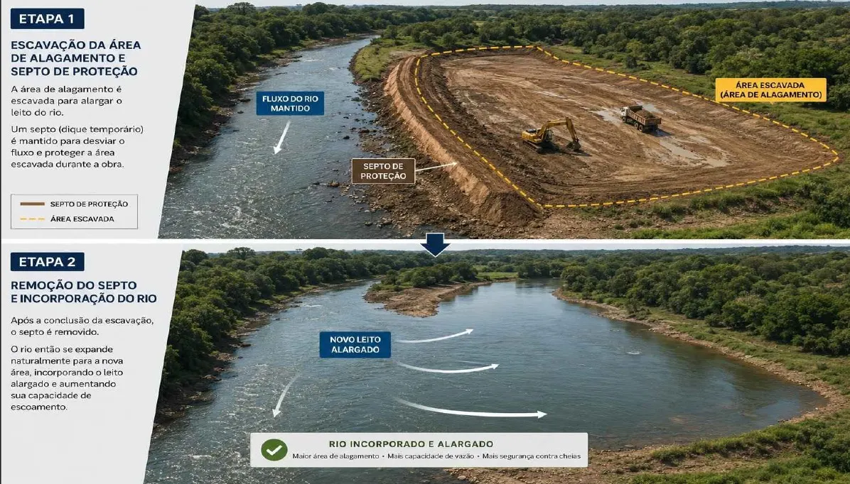 Detalhamento do estudo para reduzir o nível das cheias no Vale do Iguaçu
